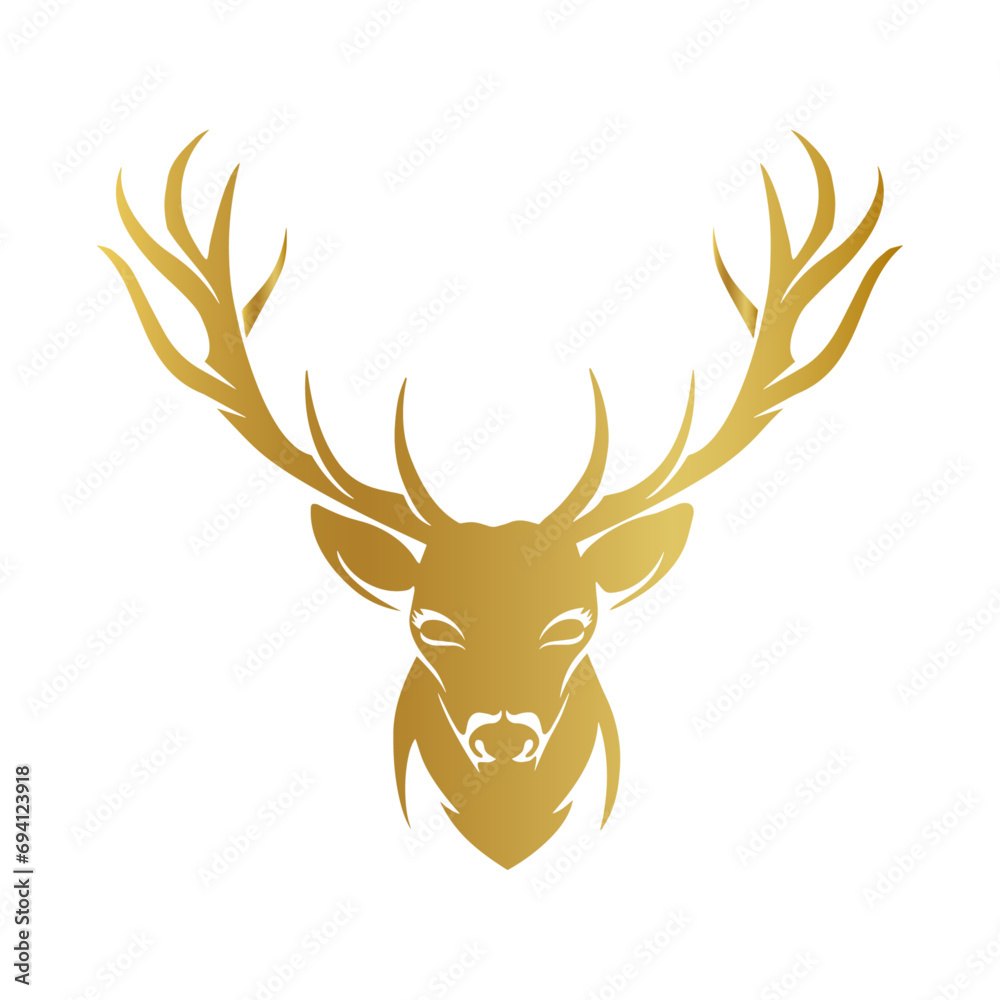 golden deer silhouette golden deer silhouette
