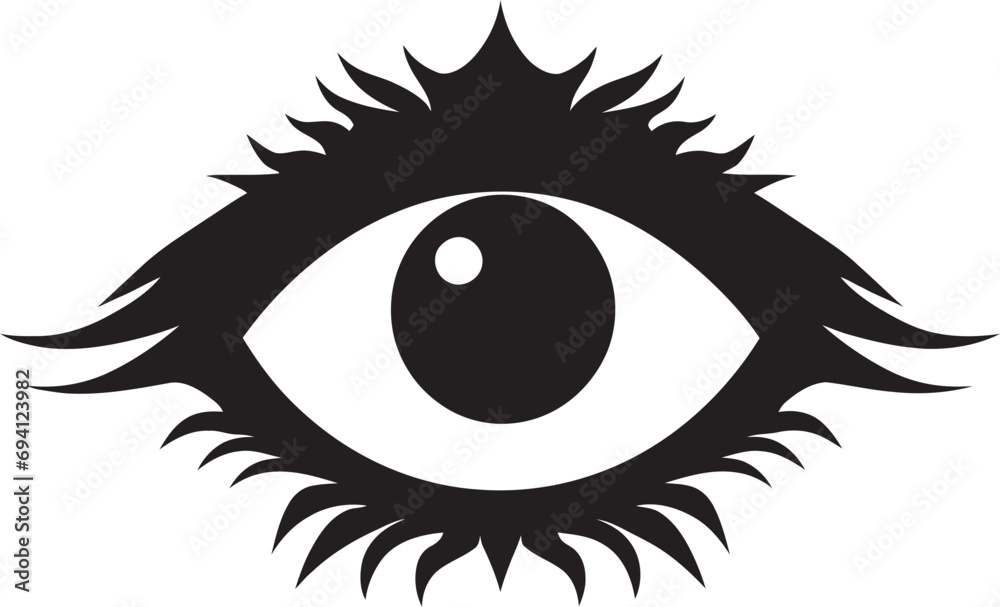 OpticViewGraffix Elegant Eye Vector Icon SightAura Dynamic Vector Vision Emblem