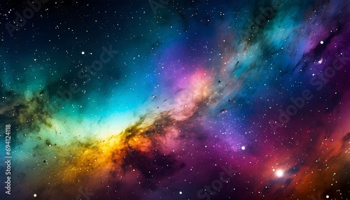 colorful galaxy background image generative ai