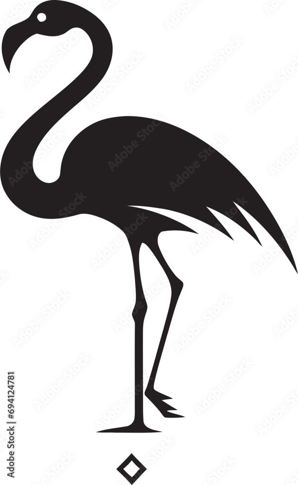 Graceful Avian Stance Vector Flamingo Icon Avian Beauty Flamingo Logo Design Graceful Avian Stance Vector Flamingo Icon Avian Beauty Flamingo Logo Design