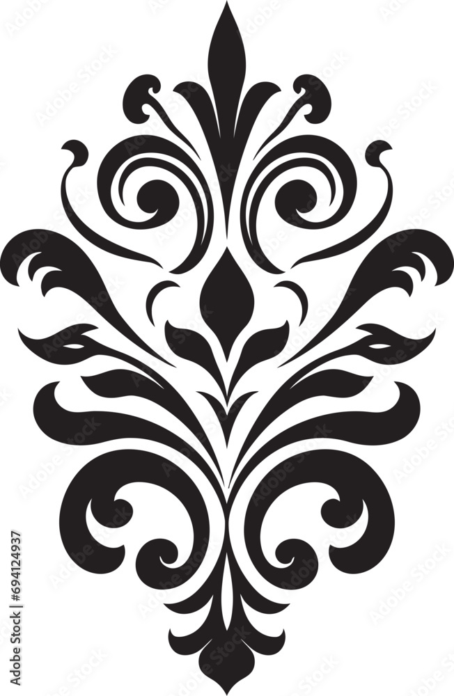 Petals of Charm Decorative Icon Design Whispering Blooms Floral Emblem Vector Petals of Charm Decorative Icon Design Whispering Blooms Floral Emblem Vector