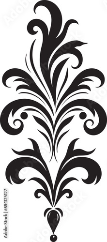 Elegance in Blossoms Decorative Floral Icon Petals Reverie Floral Element Design