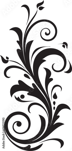 Garden Reverie Vector Floral Emblem Serenade of Blooms Decorative Floral Icon