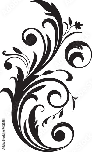 Petals Reverie Emblem Icon Design Whispering Symphony Vector Floral Emblem