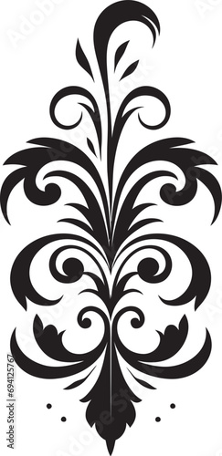 Floral Serenade Emblem Icon Design Garden Reverie Vector Floral Emblem