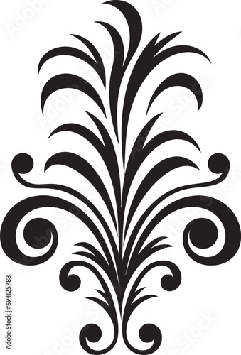 Blossom Reverie Floral Icon Emblem Floral Melody Vector Element Design