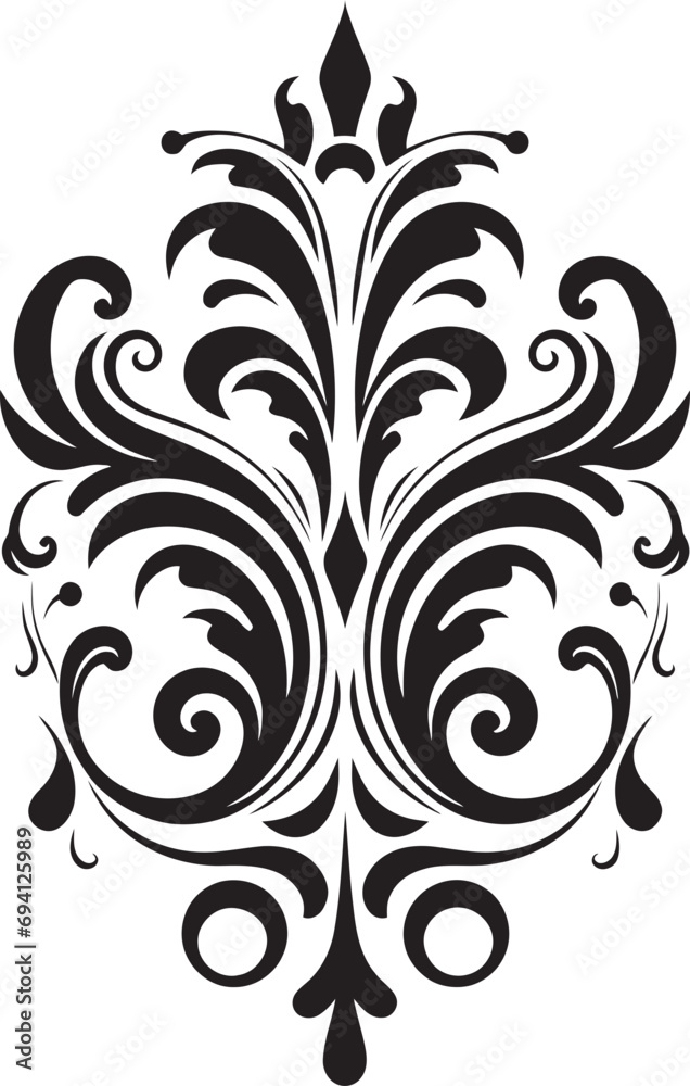 Finesse in Floral Detail Decor Element Logo Chic Botanical Embellishments Vector Logo Design