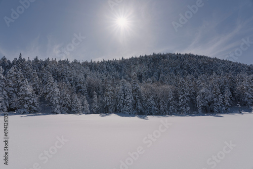 雪原と太陽