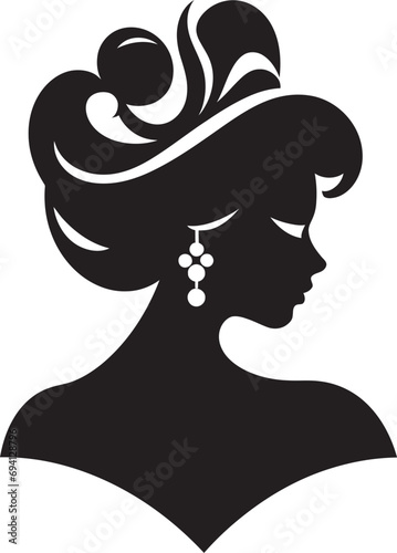 Crowned Elegance Iconic Logo Emblem Sovereign Princess Vector Logo Design