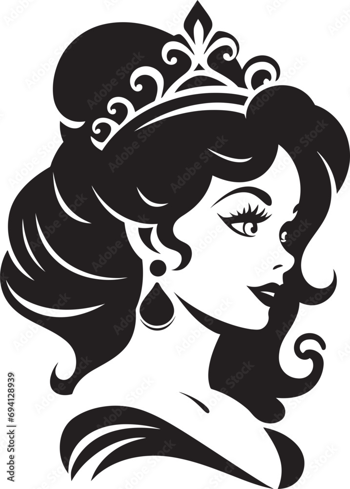 Noble Tiara Illuminated Logo Design Emblem Regal Heiress Unveiled Iconic Logo Design