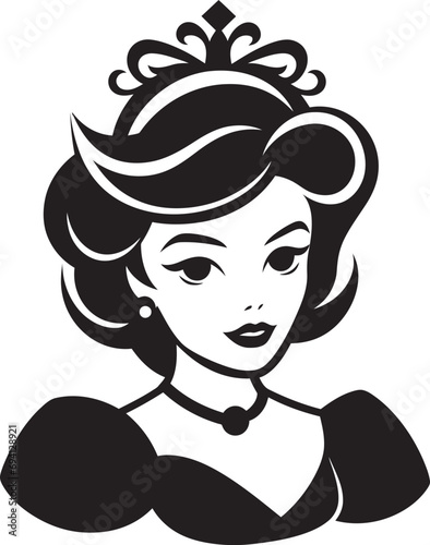 Tiaras Majesty Illuminated Iconic Emblem Icon Courtly Elegance Unfurled Logo Vector Design