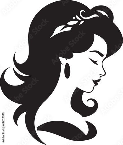 Quadro su tela Regal Heiress Illuminated Iconic Logo Design Crowned Essence Illuminated Logo Ic