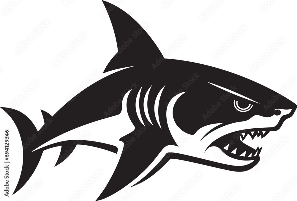 Fototapeta premium Sharks Authority Unleashed Iconic Emblem Icon Coastal Conqueror Revealed Logo Vector Design