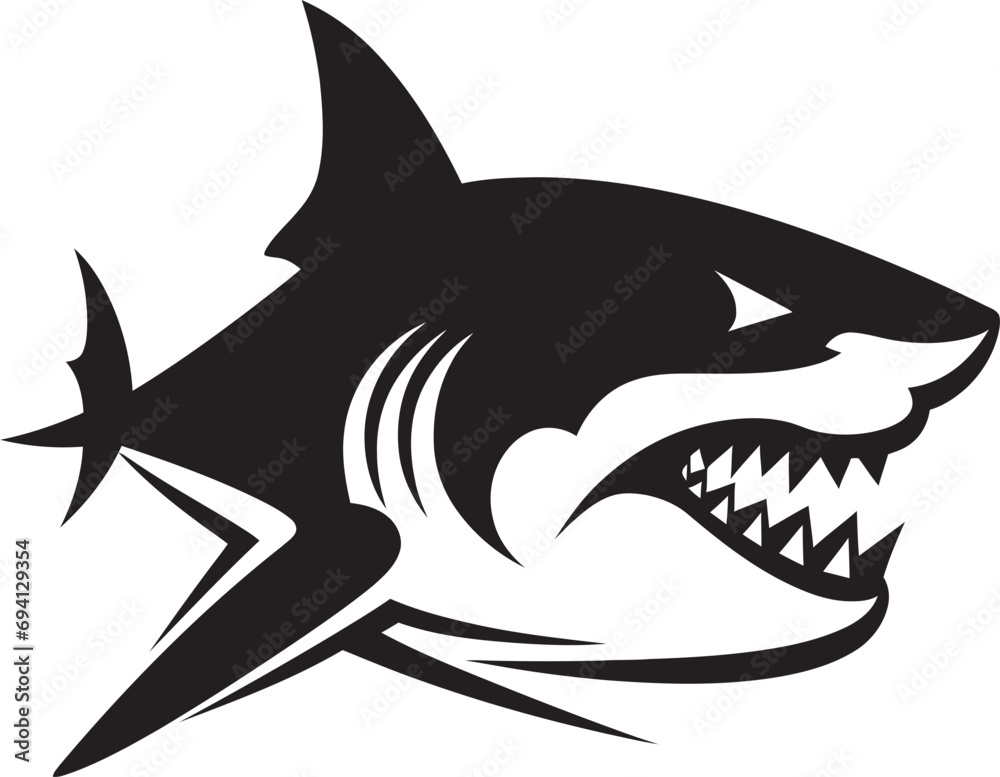 Obraz premium Predatory Powerhouse Revealed Logo Icon Vector Mighty Marine Monarch Unleashed Iconic Emblem Design