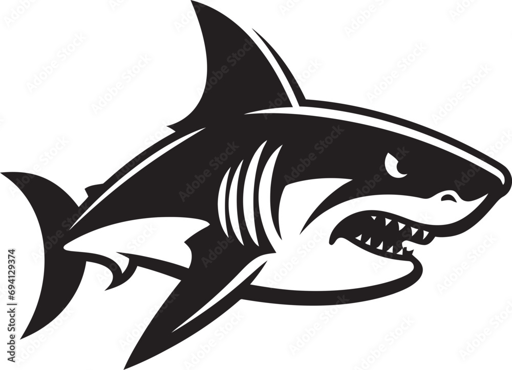 Savage Shark Silhouette Revealed Vector Logo Design Sharks Maritime Presence Unleashed Iconic Emblem Icon Savage Shark Silhouette Revealed Vector Logo Design Sharks Maritime Presence Unleashed Iconic Emblem Icon