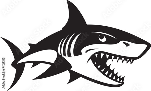 Oceanic Sovereign Vector Logo Design Sharks Dominion Unleashed Iconic Emblem Design