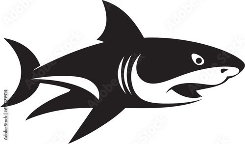 Fearsome Fin Fury Iconic Emblem Icon Oceanic Sovereign Vector Logo Design