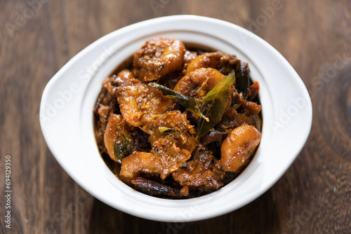 Obraz na płótnie south indian shrimp masala w salonie