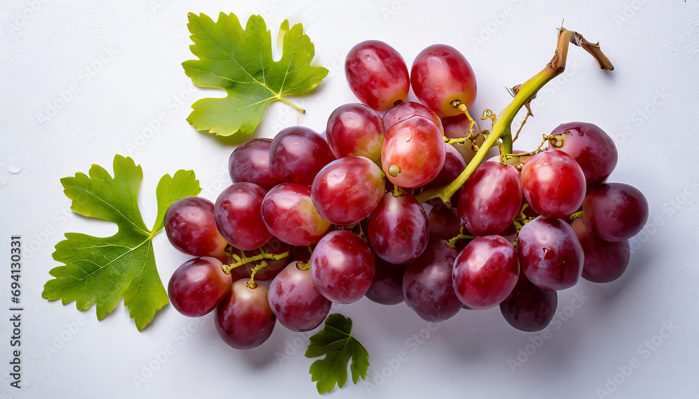 Fresh grape on white background