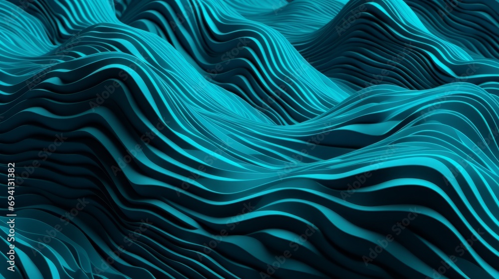 Three dimensional render of blue wavy pattern. Blue waves abstract background texture. Print, painting, design, fashion. Line concept. Design concept. Art concept. Wave concept. Colourful background. Three dimensional render of blue wavy pattern. Blue waves abstract background texture. Print, painting, design, fashion. Line concept. Design concept. Art concept. Wave concept. Colourful background.