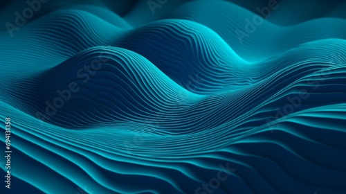 Three dimensional render of blue wavy pattern. Blue waves abstract background texture. Print  painting  design  fashion. Line concept. Design concept. Art concept. Wave concept. Colourful background.
