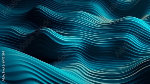 Three dimensional render of blue wavy pattern. Blue waves abstract background texture. Print  painting  design  fashion. Line concept. Design concept. Art concept. Wave concept. Colourful background.
