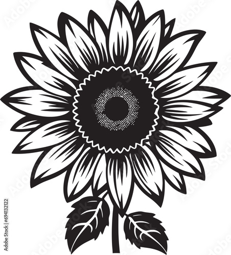 Konstfotografi Sun Kissed Beauty Sunflower Emblem Floral Fascination Sunflower Logo Icon