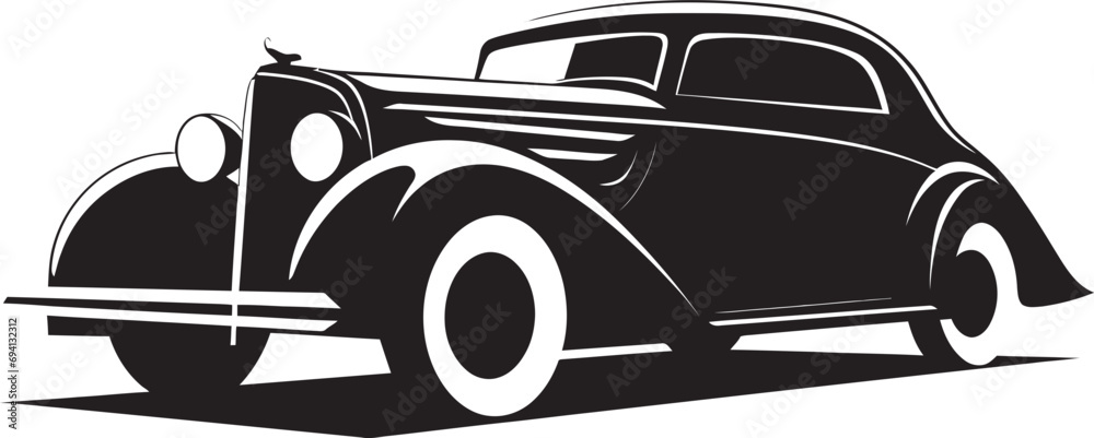 Nostalgia Motors Retro Car Mark Heritage Wheels Car Logo Design