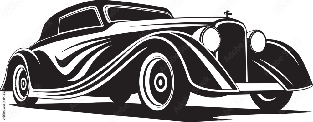 Vintage Vantage Car Emblem Icon Retro Regalia Vintage Car Insignia