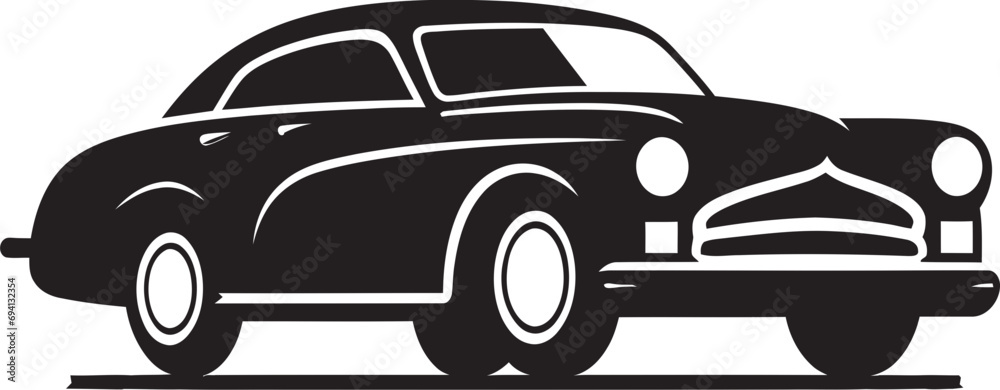 Vintage Vitality Car Emblem Icon Retro Route Vintage Car Insignia