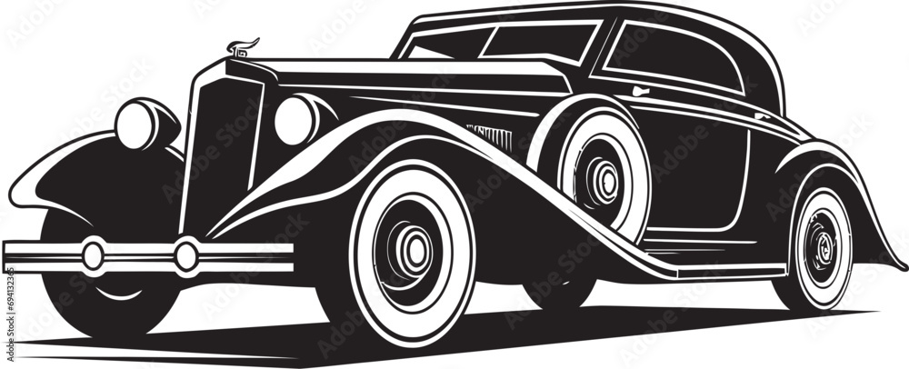 Nostalgia Navigator Retro Car Mark Heritage Highway Car Logo Design