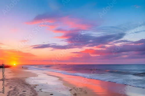 sunset at the beach © Sakis