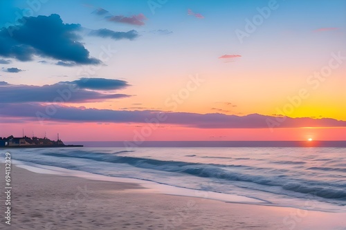 sunset on the beach