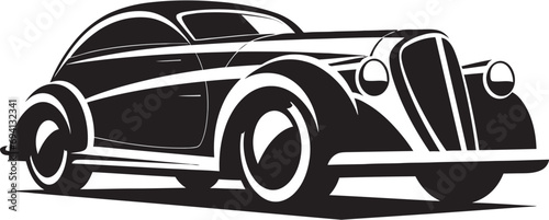 Nostalgia Roadster Retro Car Mark Heritage Horizon Car Logo Design