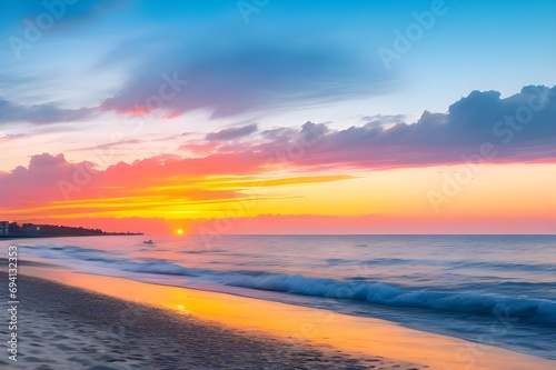 sunset on the beach