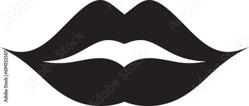 Kissable Charm Lips Badge Feminine Finesse Lip Logo Icon