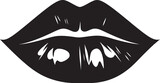Temptress Trace Lips Logo Seductress Charm Femme Lips Symbol