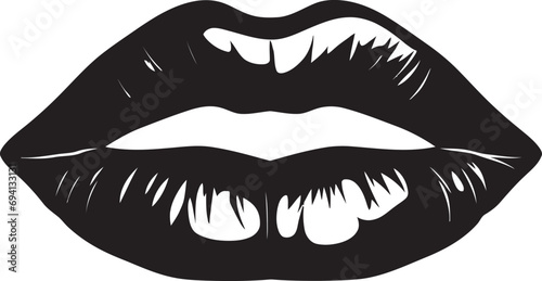 Pout Profusion Lip Logo Designs Seductive Silhouettes Woman Lips Icons