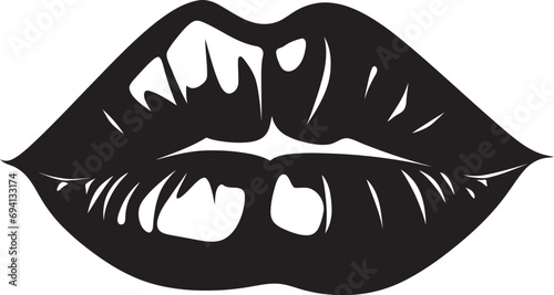 Sultry Symmetry Womans Lips Logos Mystique Mark Vector Lip Icons