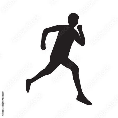 running person silhouette vector