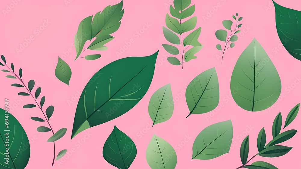 Fototapeta premium Green Leaf Vector