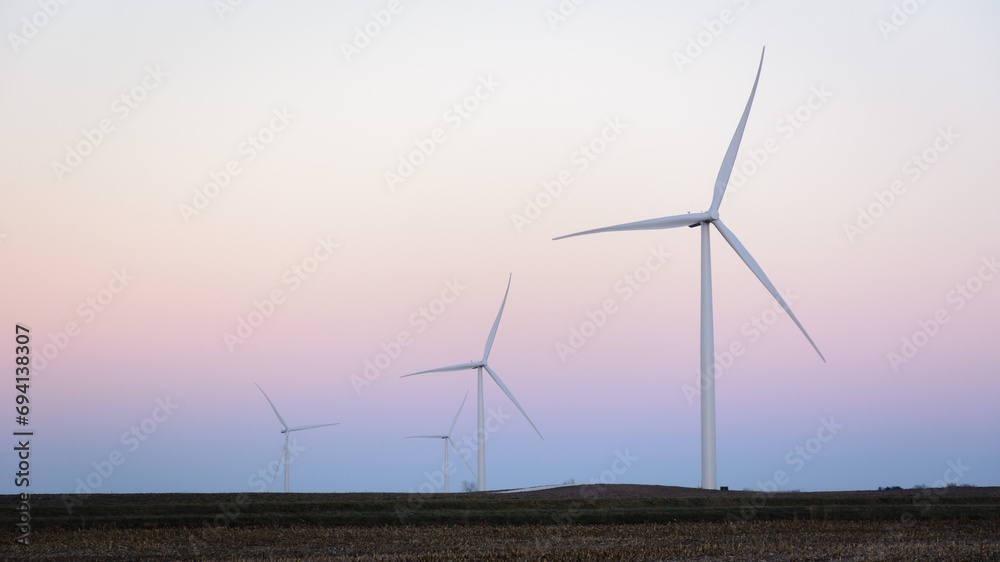 Sunset - Windmill field