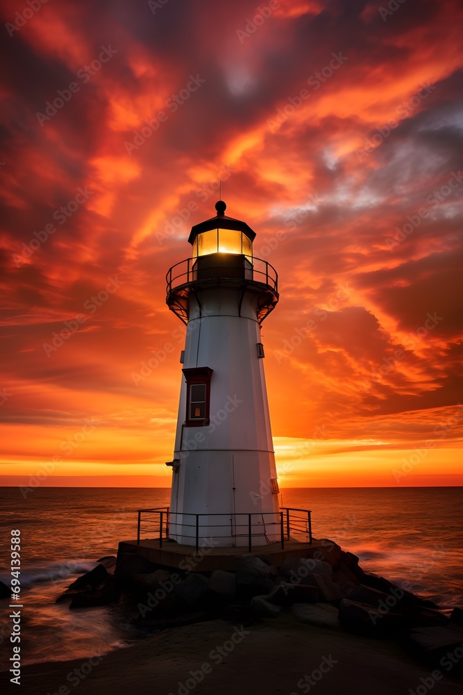 sunset over craigslist lighthouse