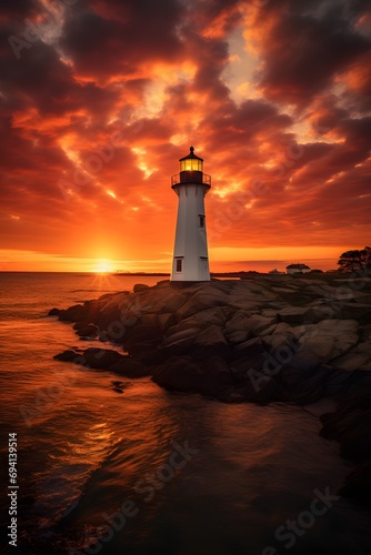 sunset over craigslist lighthouse