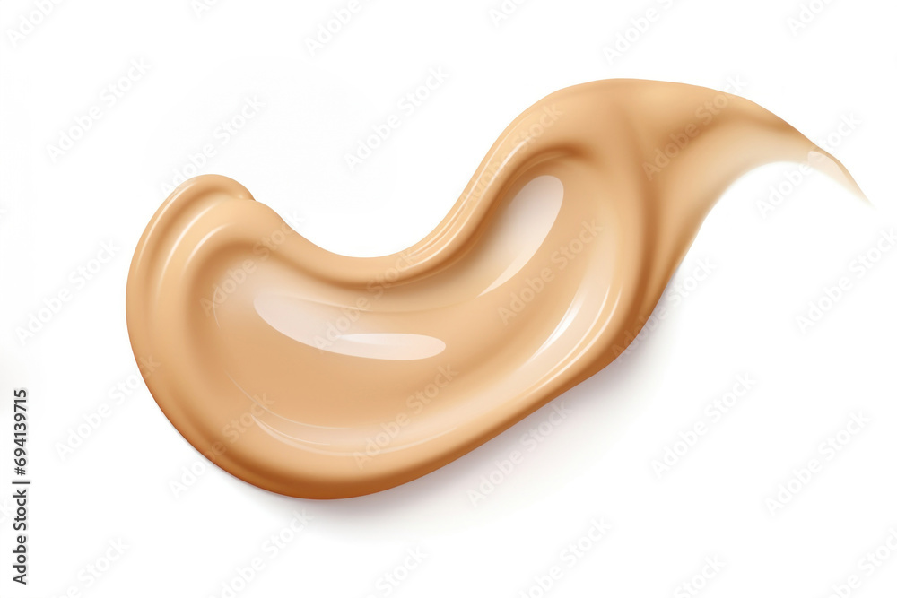 Smudge of liquid foundation makeup beige or nude color with smooth, silky texture. Cc cream smear, concealer drop, creamy beauty product sample, cosmetic tonal cream swatch. Smudge of liquid foundation makeup beige or nude color with smooth, silky texture. Cc cream smear, concealer drop, creamy beauty product sample, cosmetic tonal cream swatch.
