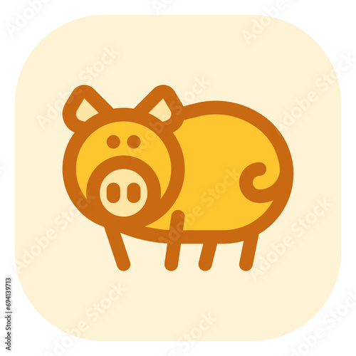 Editable pig, sow, boar vector icon. Animal, farm, livestock. Part of a big icon set family. Perfect for web and app interfaces, presentations, infographics, etc