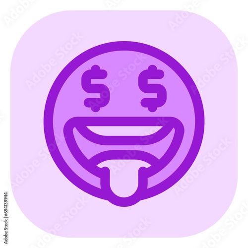 Editable greedy face expression emoticon vector icon. Part of a big icon set family. Part of a big icon set family. Perfect for web and app interfaces, presentations, infographics, etc