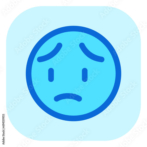 Editable worry, sad face expression emoticon vector icon. Part of a big icon set family. Part of a big icon set family. Perfect for web and app interfaces, presentations, infographics, etc
