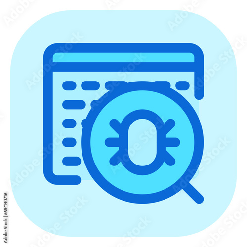 Editable debugging, bug search vector icon. Part of a big icon set family. Perfect for web and app interfaces, presentations, infographics, etc