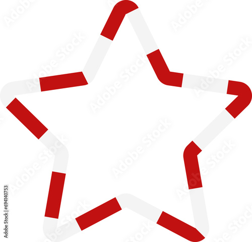 Christmas Candy Cane Star Shaped Border